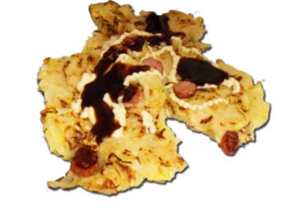 今日の朝食　お好み焼き