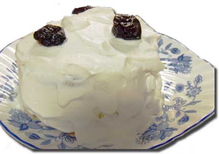 朝作ったケーキ