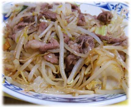 ラム肉野菜炒め