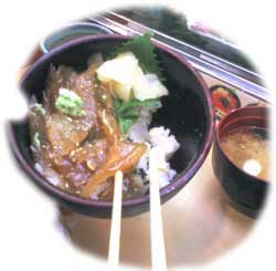 まぐろざんまい　かじきづけ丼