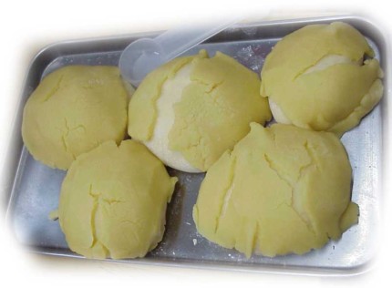 メロンパン作成途中